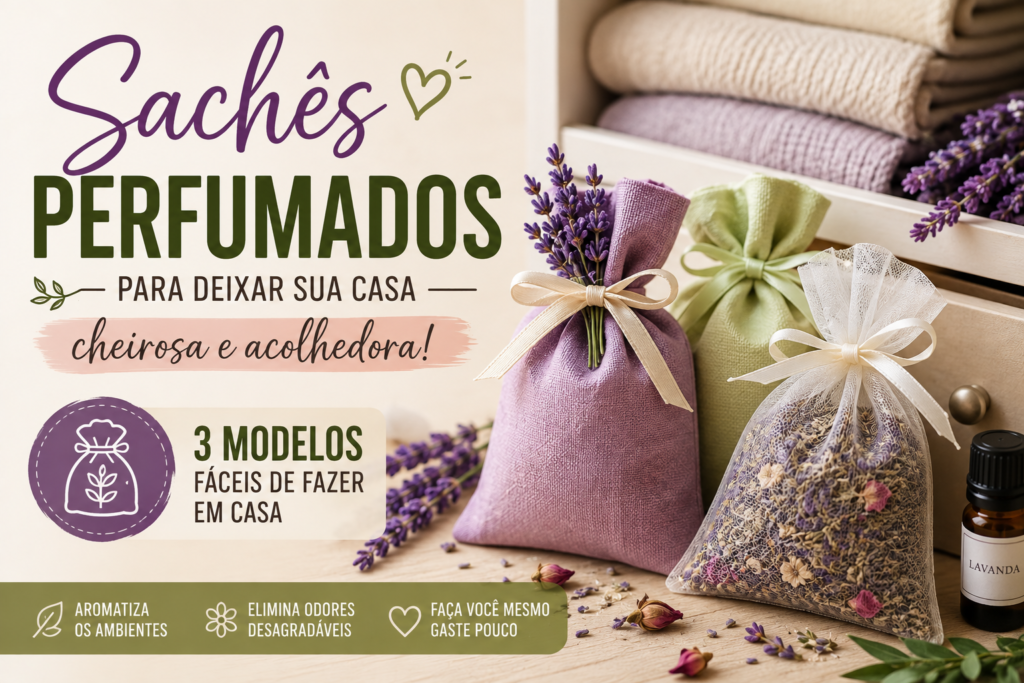 Sachês Perfumados 3 Modelos Fáceis de Fazer